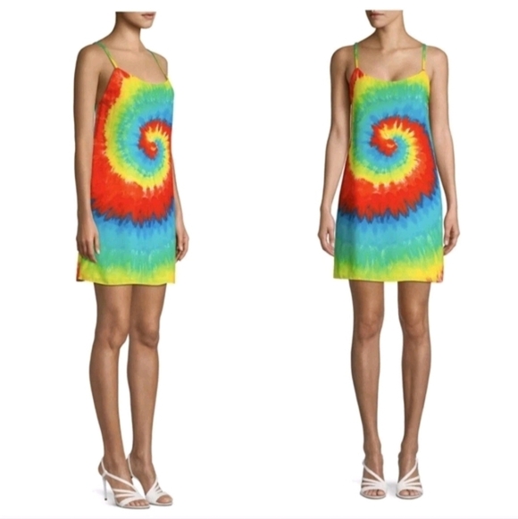 Alice + Olivia emmie tie dye mini dress SIZE Small NWT - Picture 3 of 16